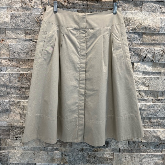 Dalia Collection Chic Beige A-Line Women's Skirt size 4 100% cotton - Picture 2 of 8